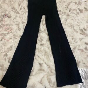 KOTN Ribbed Nile Flared Pants Size Large Black